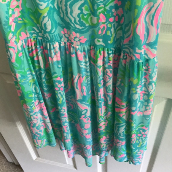 NWT Lilly Pulitzer XL Camellia Coverup in Aqua blue vista - Picture 4 of 10